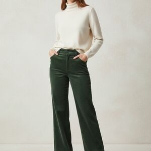 Zara Deep Green Wide Leg Trousers